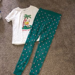 old navy christmas pajama set